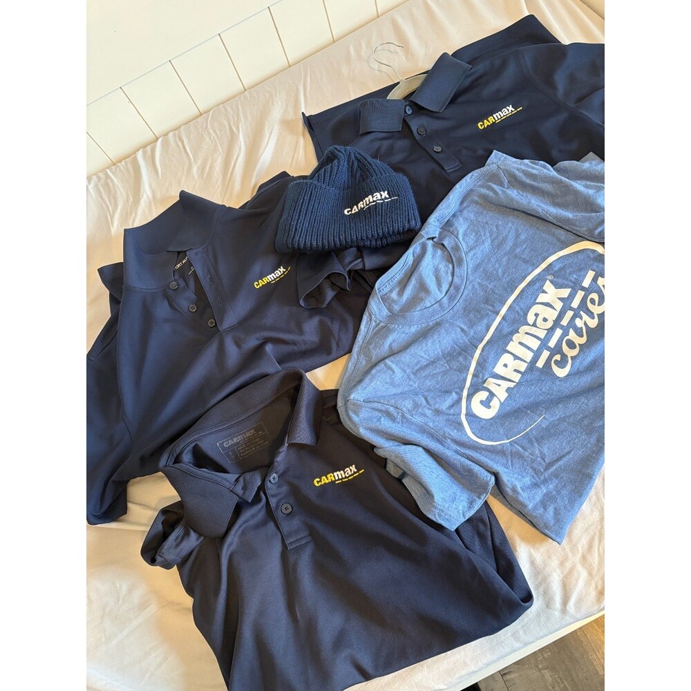 CARMAX Size SMALL Men's Polo T-Shirt Beenie lot of 5
